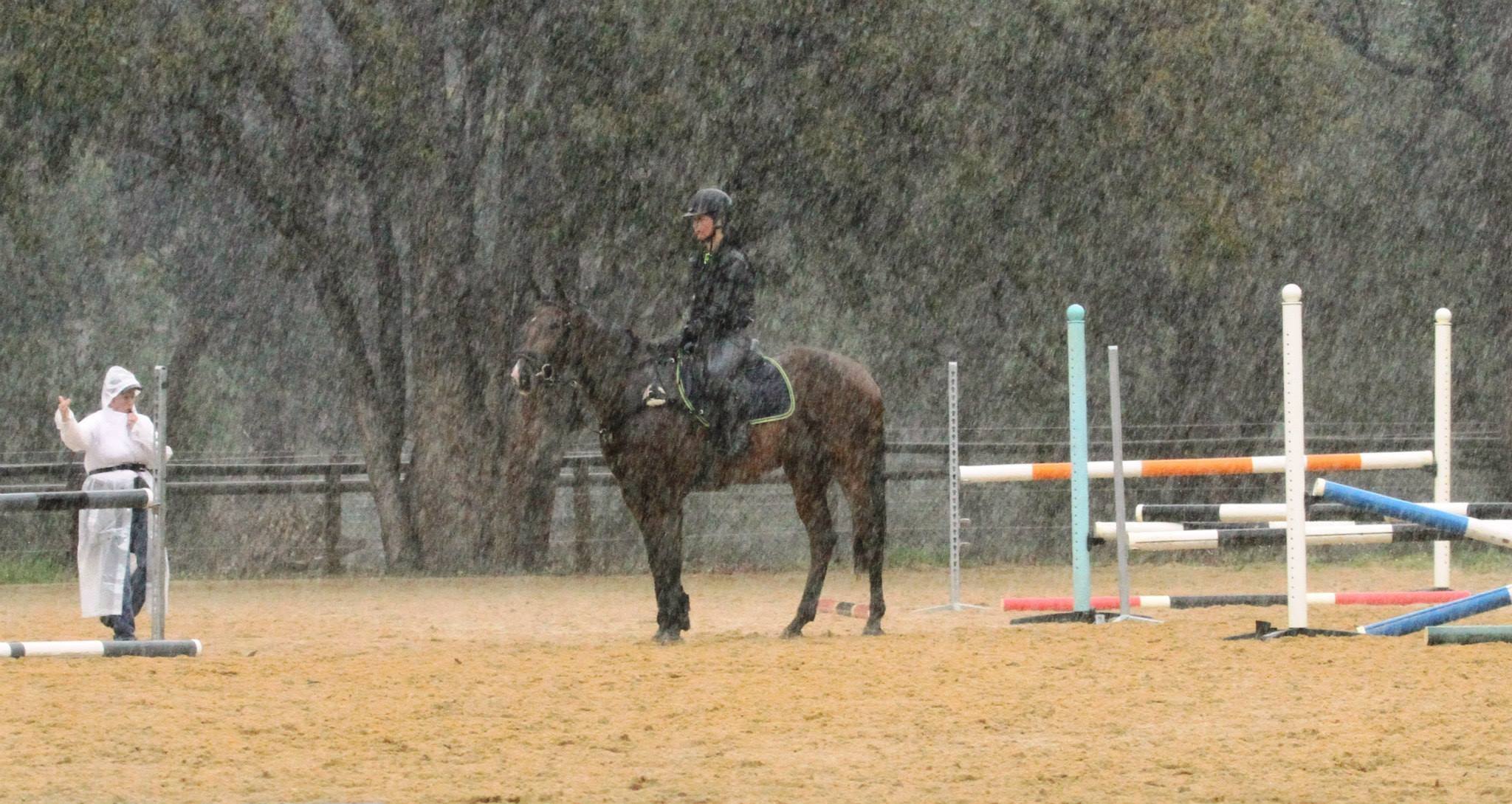 Clinic in pouring rain